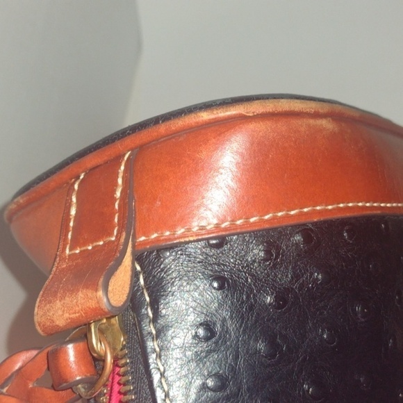 Dooney & Bourke Black Ostrich Zip Zip Satchel - Picture 14 of 16